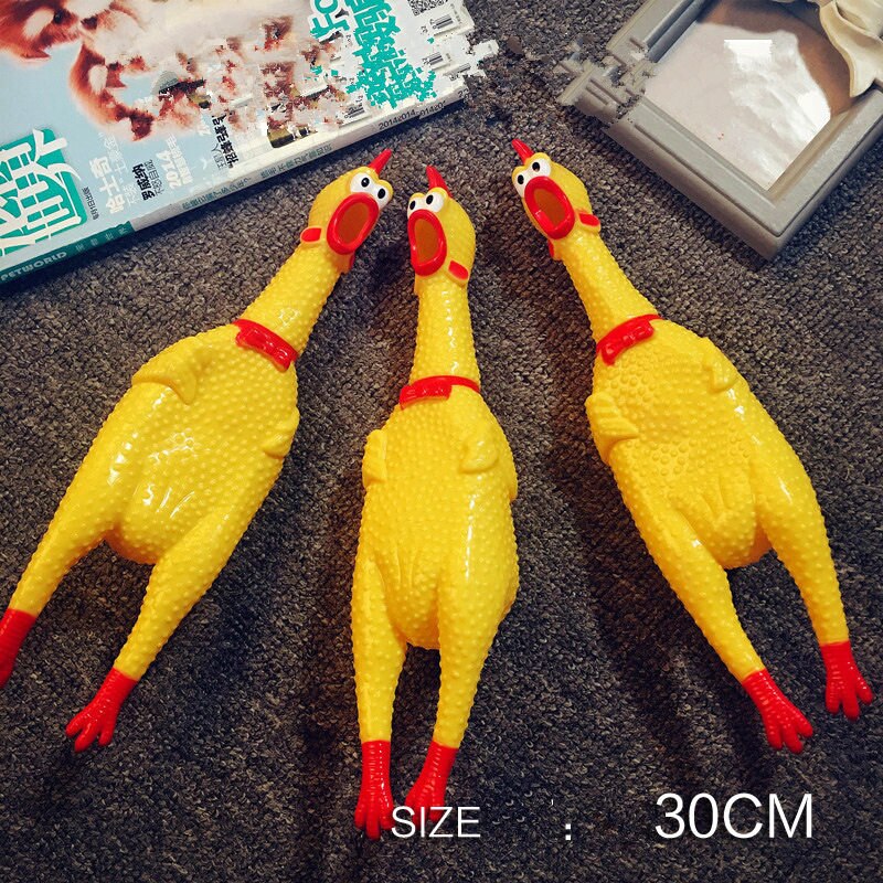 Rubber Squeak Toy for Dog Screaming Chicken Chew Bone Slipper Squeaky Ball Dog Toys Tooth Grinding &amp; Training Pet Toy Supplies: B