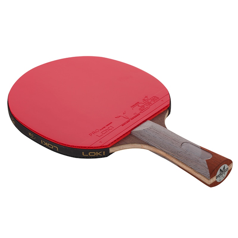 LOKI 5 Sterne Professionelle Wenge Kohlenstoff Tischtennis Schläger Kohlenstoff Rohr Technik Tischtennis Schläger Wettbewerb Klingeln Pong Paddel mit Tasche