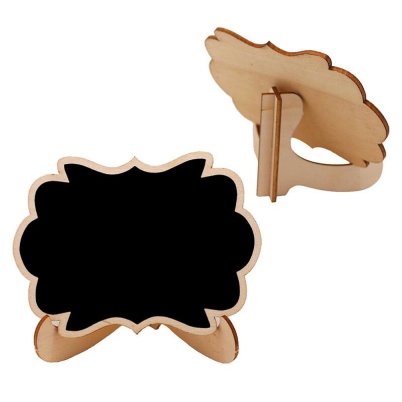 Shop Window Decoration Display Board Wedding Party Message Board Small Wood Blackboard DIY Props 10PCS