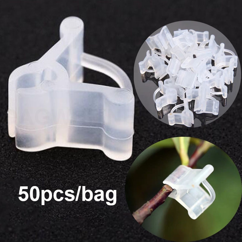 50 teile/beutel Kunststoff Garten Pfropf clips transparente Gemüse blumen pflanzen Pfropfen Garten Ornamente Werkzeuge Rebe Pflanze u26