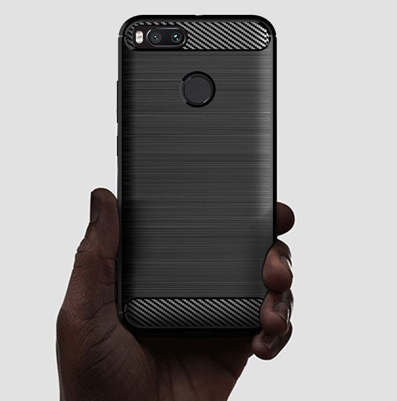 Shock Absorption Cover Soft TPU Anti Scratch Carbon Fiber Back Original Case for Xiaomi Mi A1 / 5X Mi5X 5.5" Cover Cases