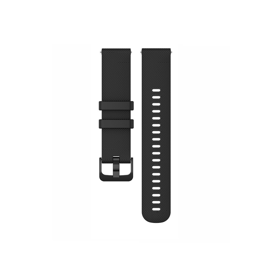Ren farve blød 20mm/22mm smart urrem til huawei watch  gt2 42mm/46mm silikone erstatningsarmbånd til æremagi: Sort / 22mm