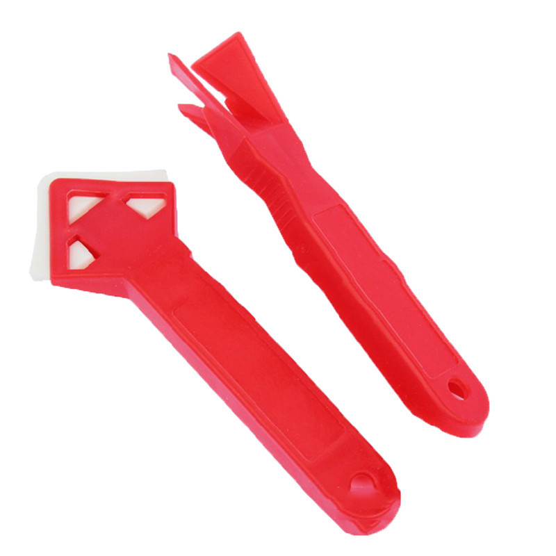 2pc Caulk Away Remover Sealant Angle Scraper Silicone Grout Remover Easy To Clean Spreader Spatula Scraper Tool