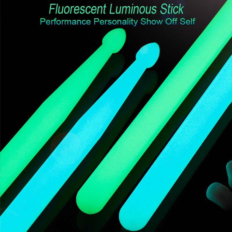 Lichtgevende Drumstokken 5A Nylon Drumsticks Kleurrijke Glow In The Dark Night Stage Performance Stok Percussie Accessoires Onderdelen