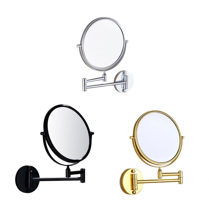 Extendable 8 Inch Double Sided Bathroom Mirror Smart Mirror Makeup Wall Mounted Mirror Bathroom Mirror