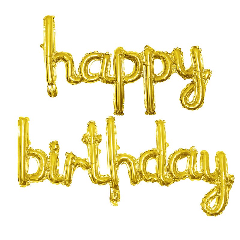 16Inch Letters Gelukkige Verjaardag Folie Ballonnen Gelukkige Verjaardag Partij Decoratie Kids 1st Verjaardag Ballonnen Baby Shower Benodigdheden: gold