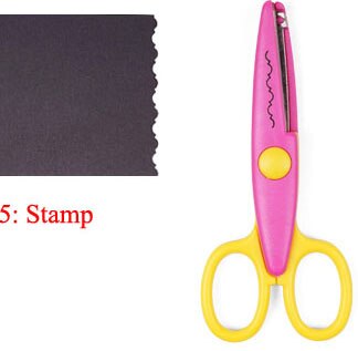 Laciness-tijera zigzag para manualidades, Tijera para manualidades, álbum de recortes, manualidades, papel hecho a mano, diario: 5 Stamp