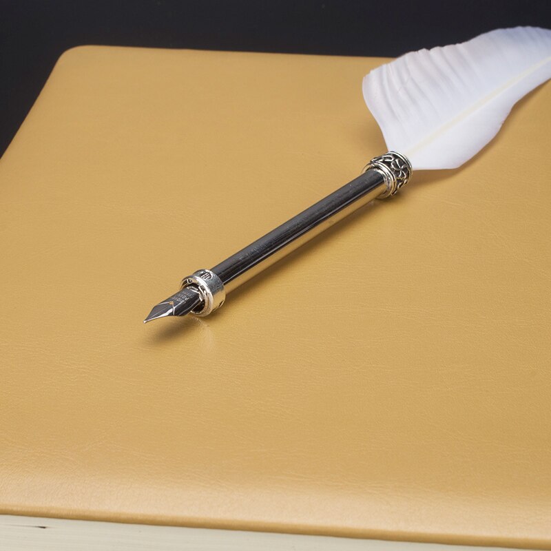7 kleuren veer schattige pen kantoorbenodigdheden school originele metalen vulpen decoratie executive caneta