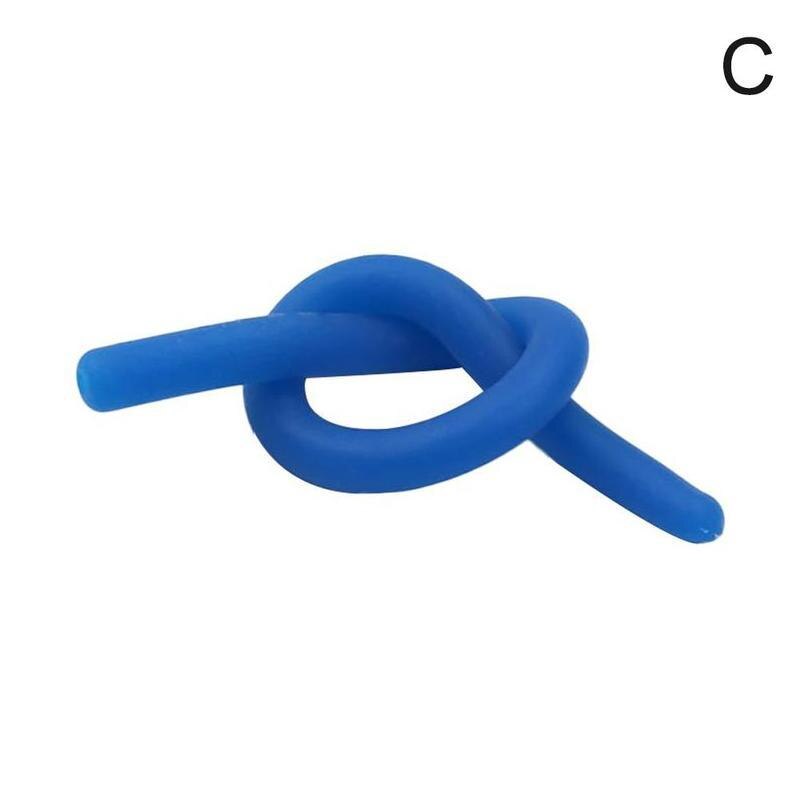 Children Adult TPR Rope Decompression Toy Luminous String Fidget Elastic Toys String Autism Vent Anti Stress Stretch Noodle C1A1: Nomal blue