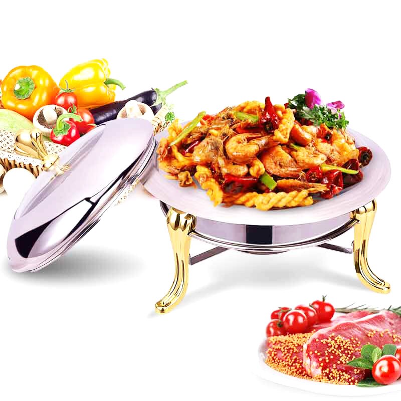 20%  hotpot -sett i rustfritt stål, mini -gryteholder i herdet glass, lokk i 30cm sølvbuffer i bufféform