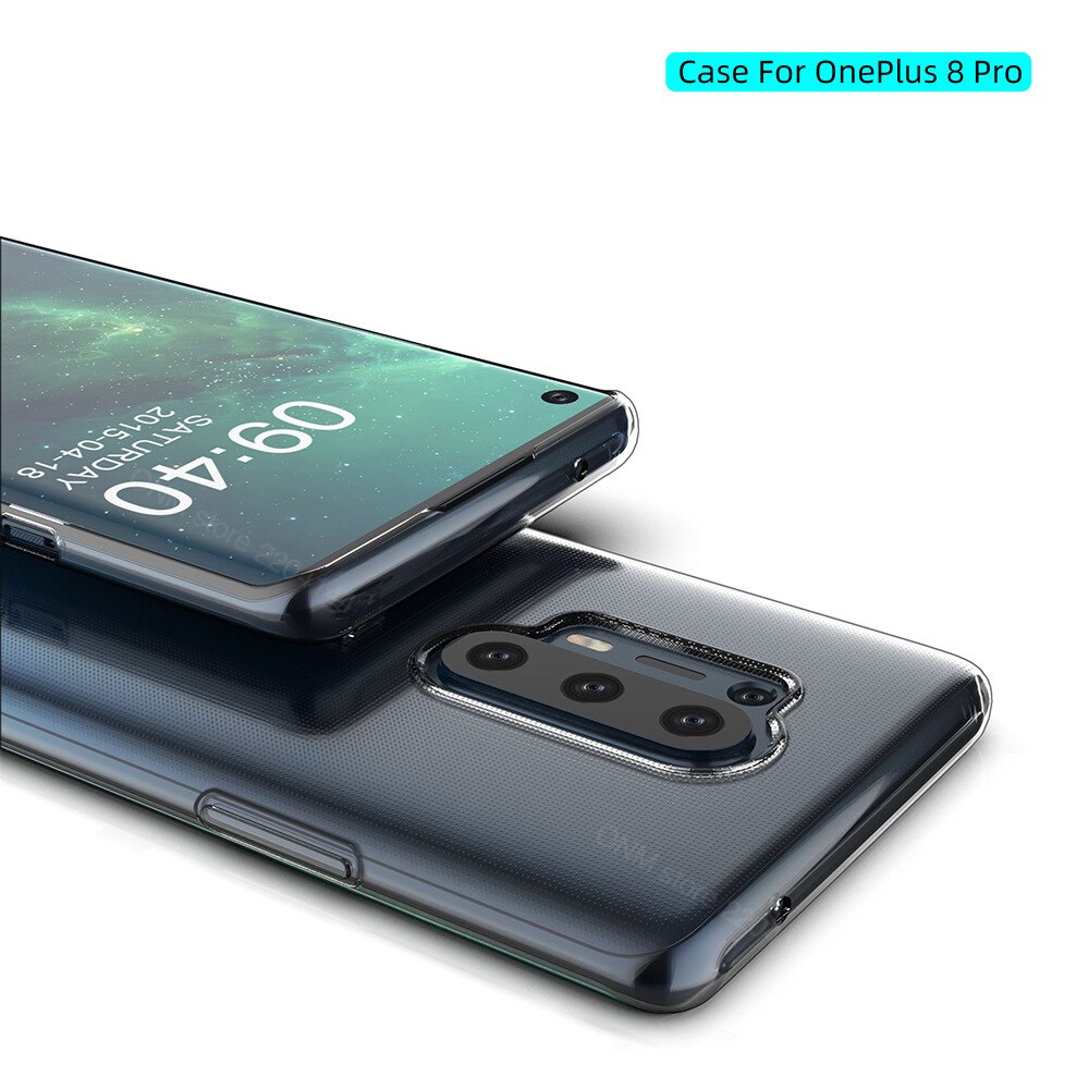 Di caso per OnePlus 8 pro TPU silicone Trasparente Montato Cassa Molle Del Respingente per OnePlus 8 pro Trasparente Della Copertura Posteriore OnePlus 8