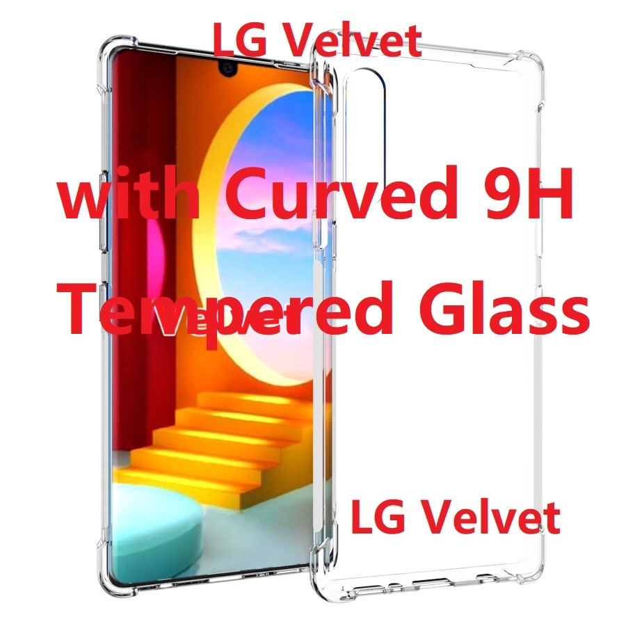 per LG Caso di Velluto + Vetro Temperato Trasparente Molle Del gel Della Pelle G9 Trasparente Della Copertura Del silicone