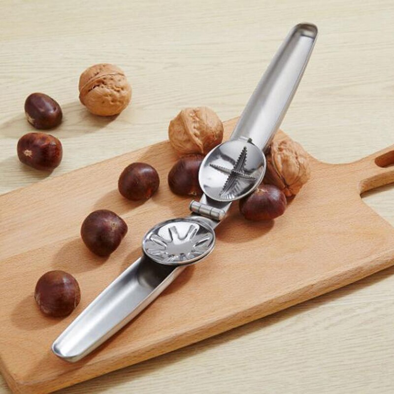 Quick Chestnut Clip Nut Cracker Sheller Walnut Pliers Metal Nut Opener 304 Stainless Steel Kitchen Tools: Default Title