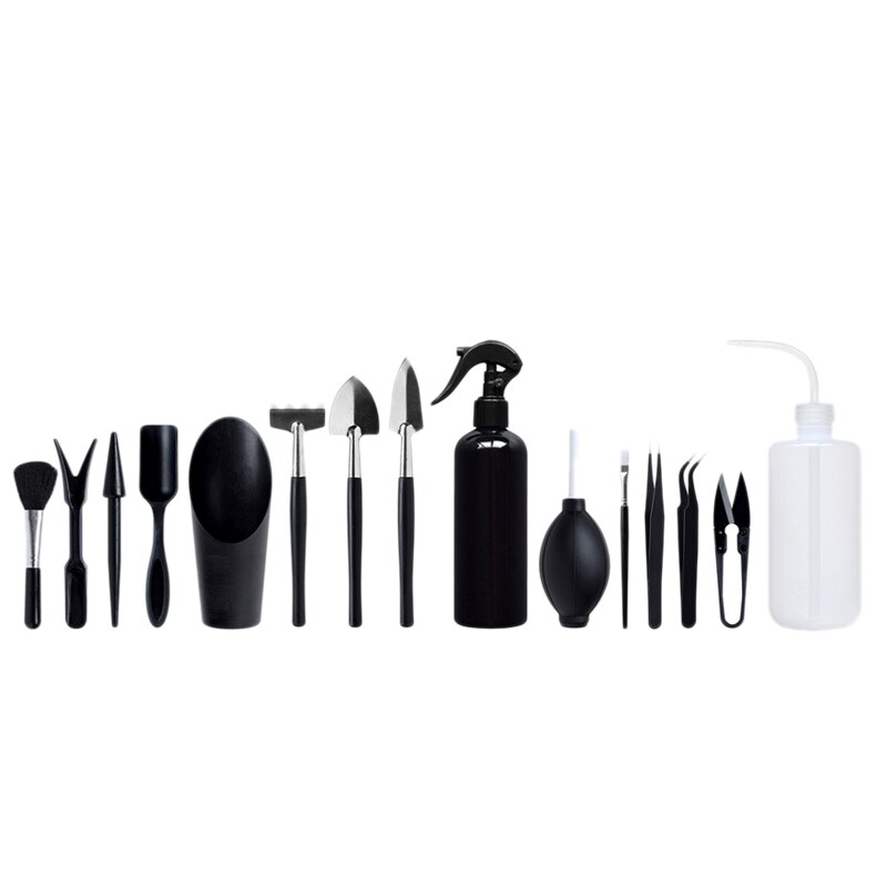 BRRNOO 10-teiliges Gartenwerkzeuge Set - Praktisches Bonsai & Sukkulenten Pflege Set Mit Schere, Pinzetten Und Schaufeln