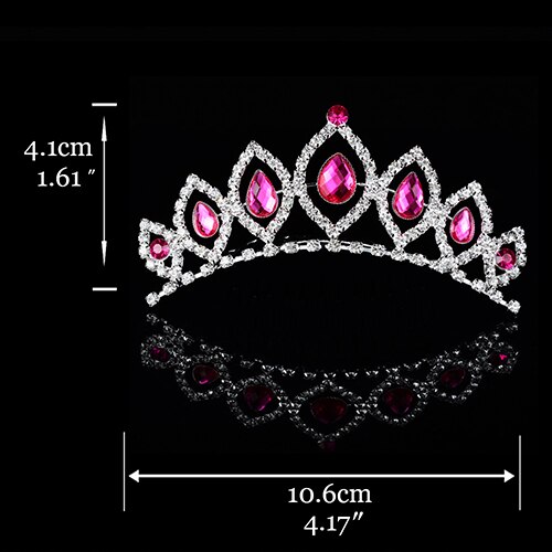 Couronne de princesse de reine pour femmes et filles, coiffure verte, rouge, cristal or, grand diadème, accessoires de coiffure de mariée, mariage: 12