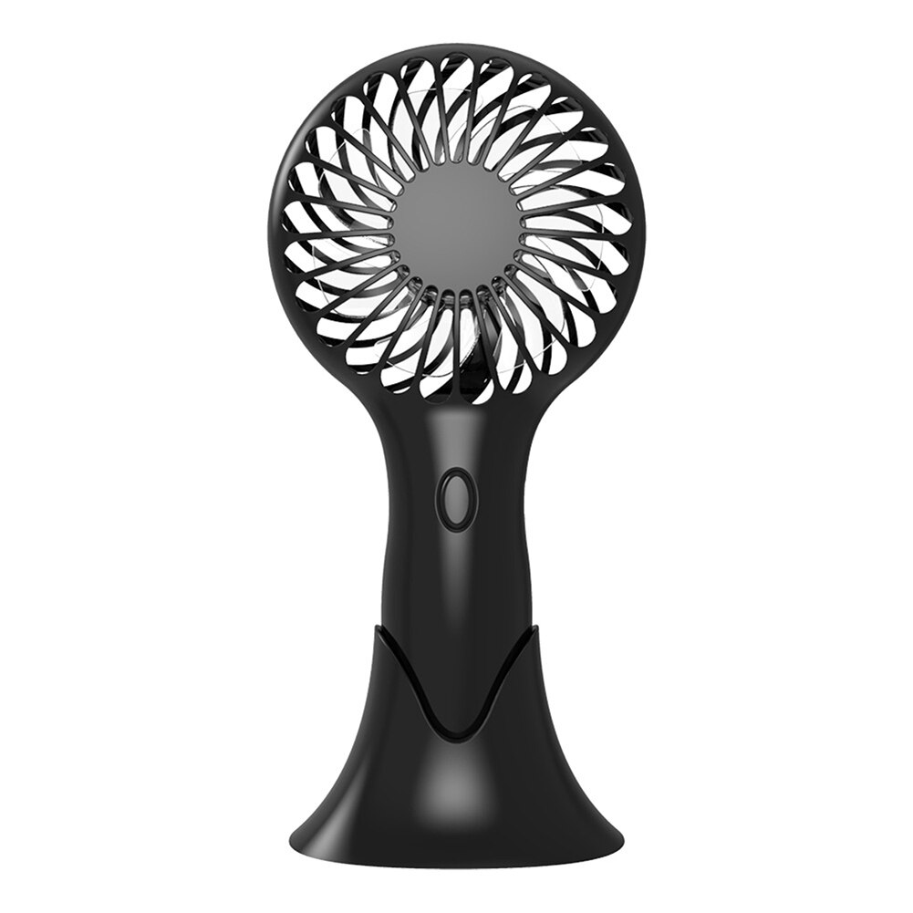 Mini Handheld Personal Portable Foldable USB Rechargeable Battery Operated Electric Fan Desktop Cooling Fan: black