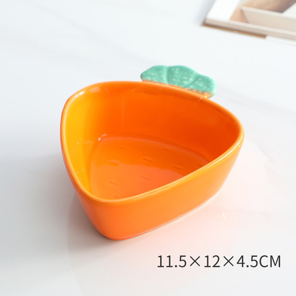 1pc avokado gulrot tallerken godteri fruktsalat keramisk servise husholdning dessert tallerken kjøkken søt praktisk servise: Gulrotskål