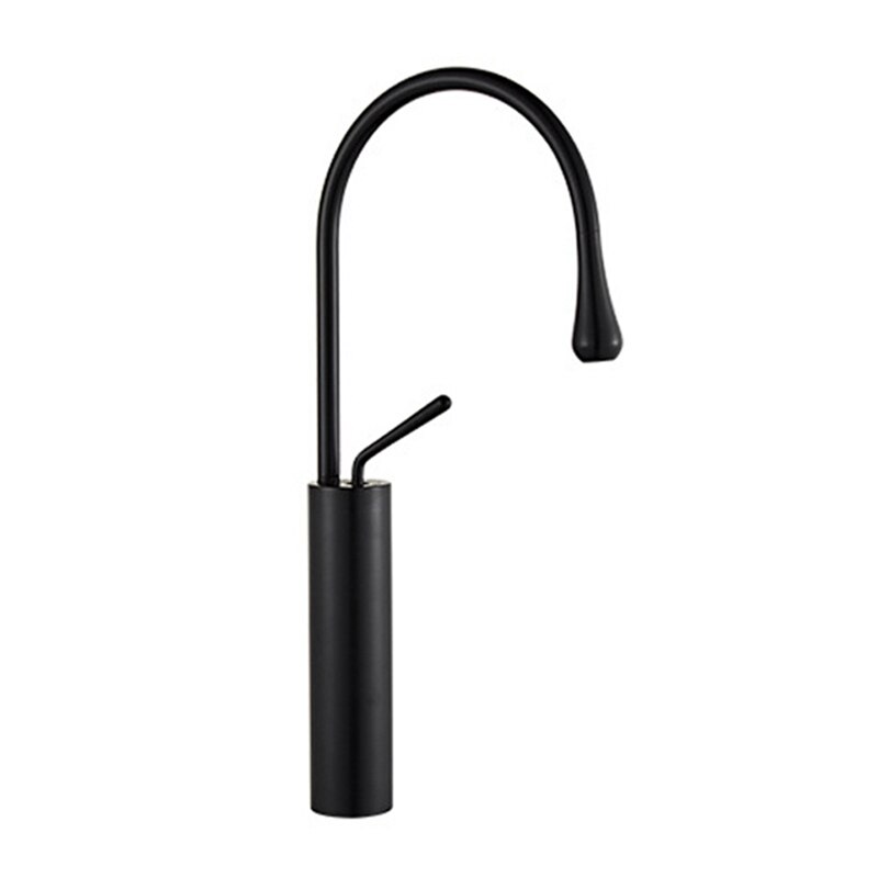 Basin Faucet Single Lever Spout Moder Brass Mixer Tap for Kitchen or Bathroom Basin Water Sink Mixer Tap: black