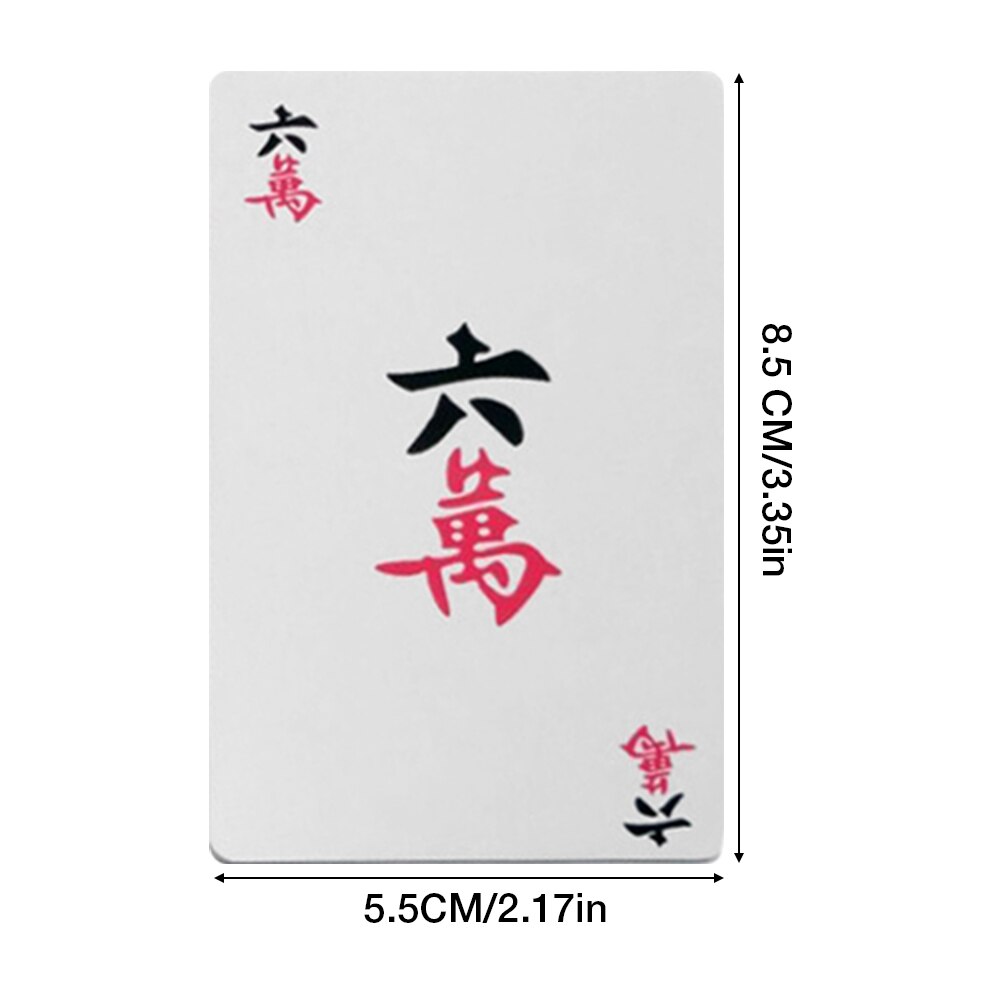 Chinese traditionele mahjong speelkaarten met 2 dobbelstenen voor de lol familie vriend tafelspel kaarten 144 kaarten/set mahjong kaarten