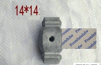4 st/lot oavslutade fyrkantiga runda aluminium golvstolpar fläns trapp ledstång balustrar justerbara brickfäste kopplingsbeslag: 14 to 14mm 4