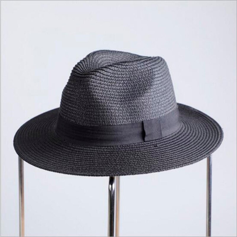 Summer unisex sun hat casual vacation Panama straw hat women wide brim Beach jazz men hats Foldable Chapeau