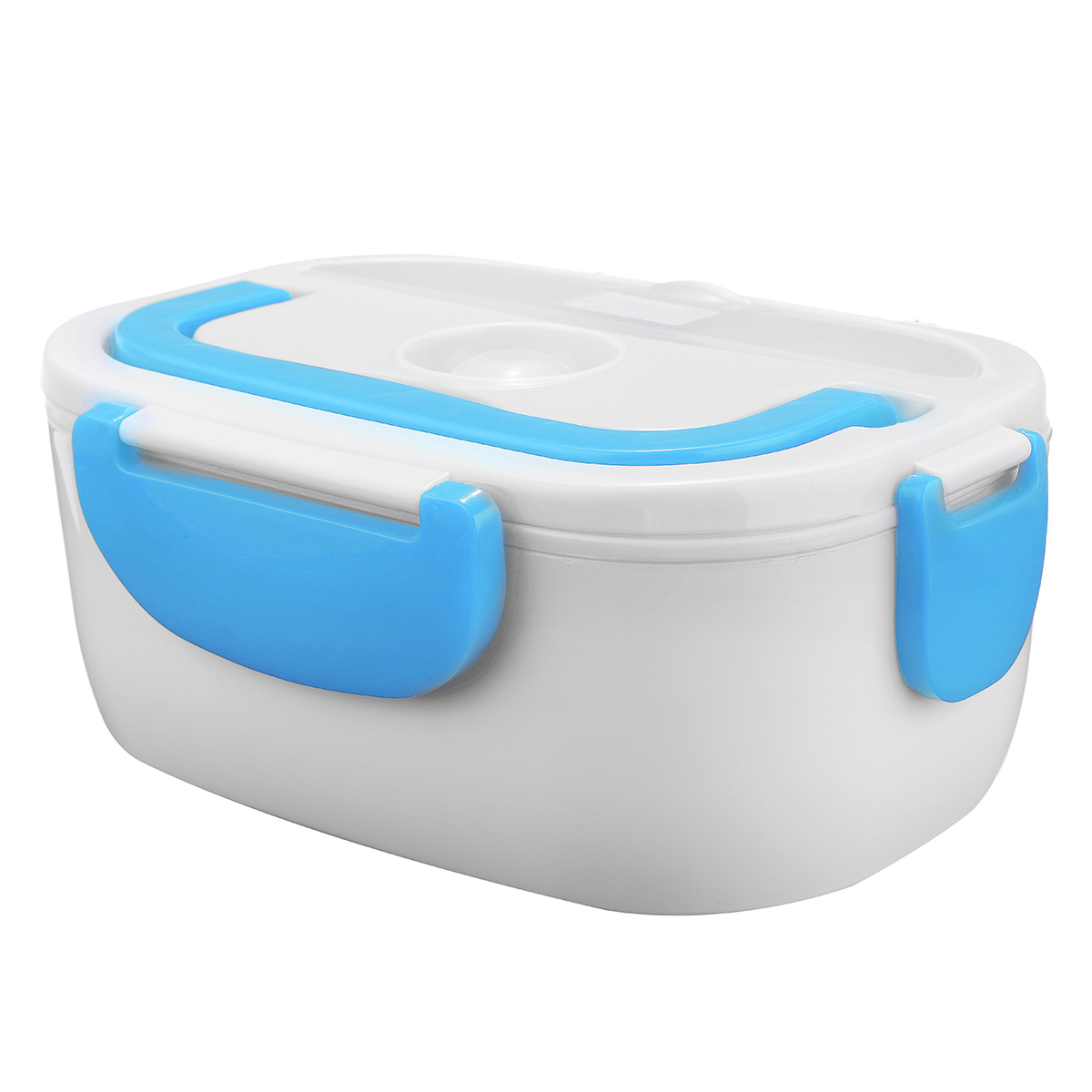Fiambrera eléctrica portátil para coche de 12V/110V/220V, fiambrera de calefacción multifuncional, contenedor de alimentos de grado alimenticio, juegos de vajilla más cálidos: Azul / 220V