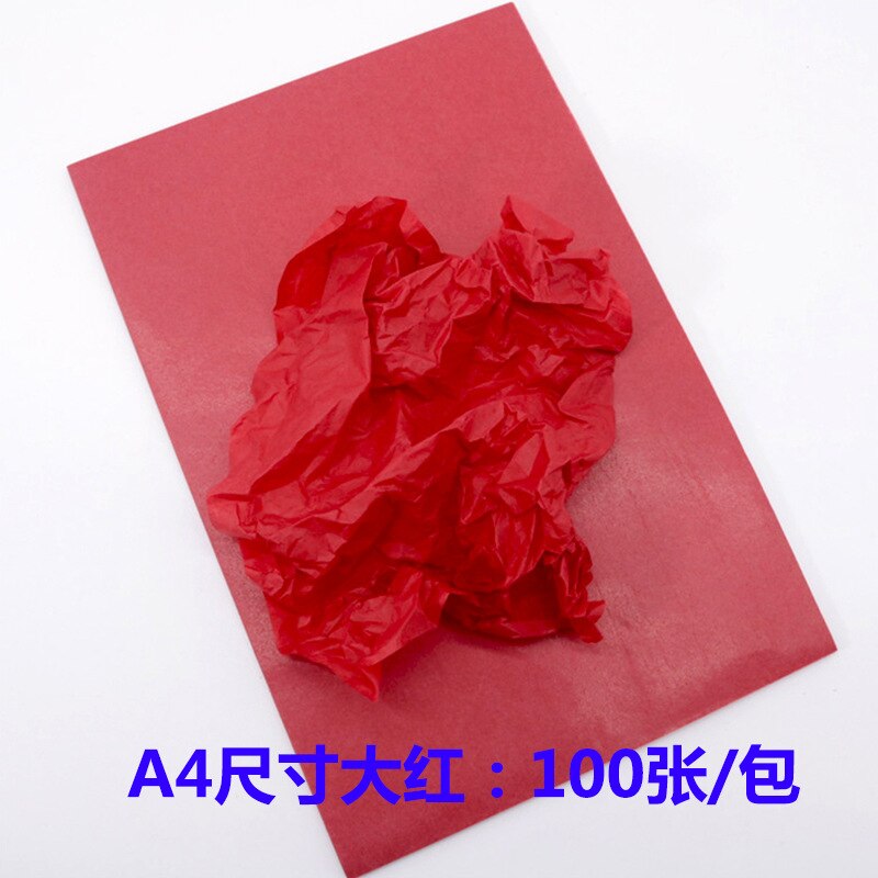 100/80pcs Tissue Paper A4 A5 Copy Tracing Paper Wrapping Paper Shoes Clothes Lining Compartment Moisture-proof Sydney Paper: A4 red 100pcs