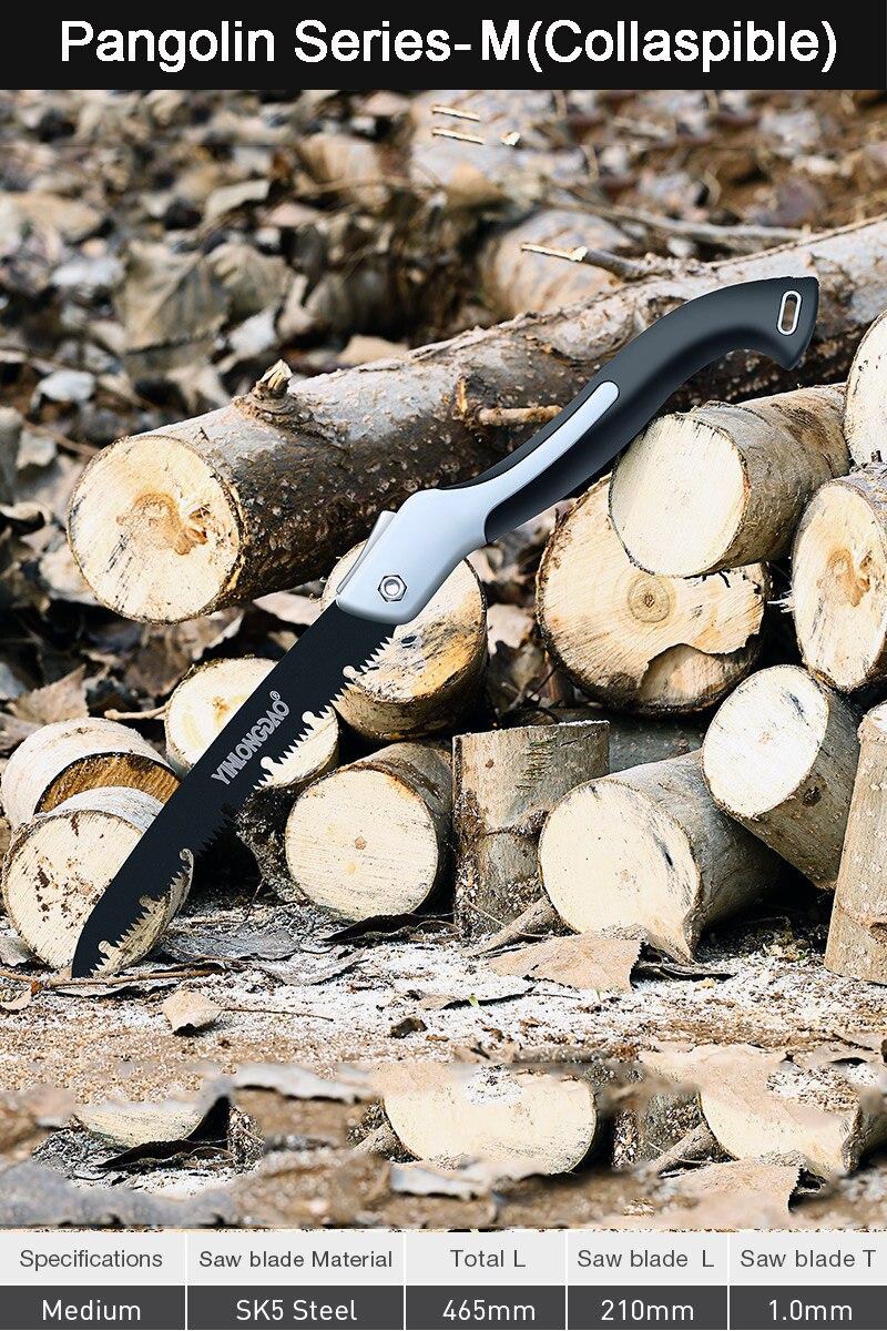 AI-ROAD Telescopic Long Pruning Scissor Hedge Anvil Shears Garden Tool Tree Branch Cutter Agriculture Hand Tool Ratchet Pruner: 465 Folding Saw