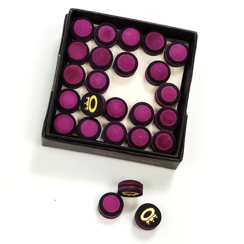 Jassinry 25 stks Lijm Snooker Cue Tips 10mm/11mm radiaal biljartkeu tips Biljart Accessoires 2 kleuren optioneel