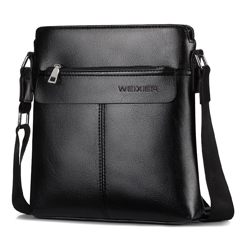 Retro Mannen Schooltas Crossbody Tassen Business Kleine Aktetas Schoudertas Man Luxe Casual Messenger Bag Mannelijke Pu Leer