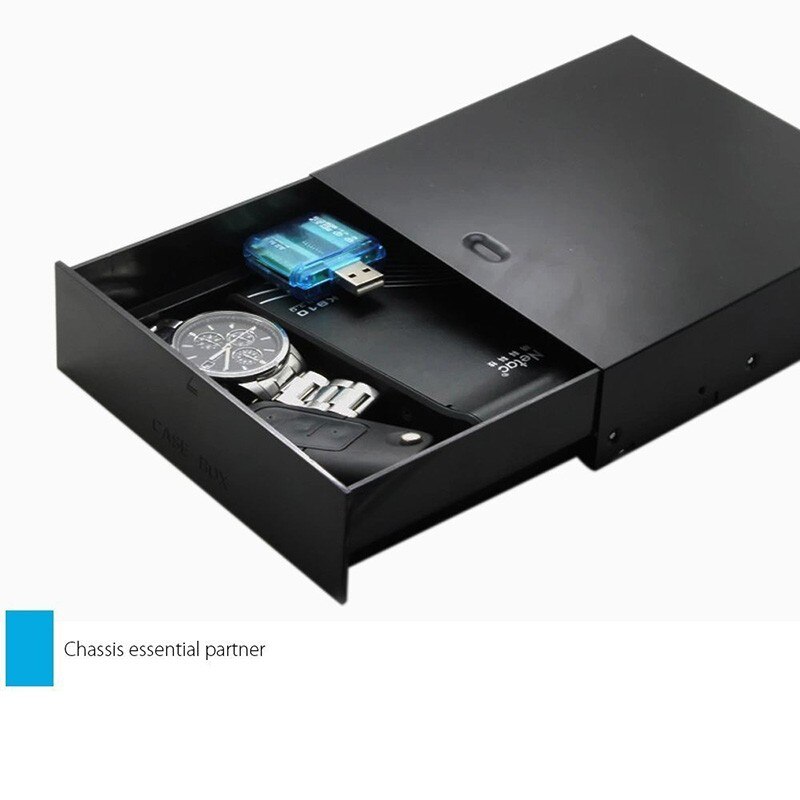 Desktop Computer 5.25" Bay Case Box Rack Blank Organizer Drawer for Storage Devices Memory Cards USB Flash Drive