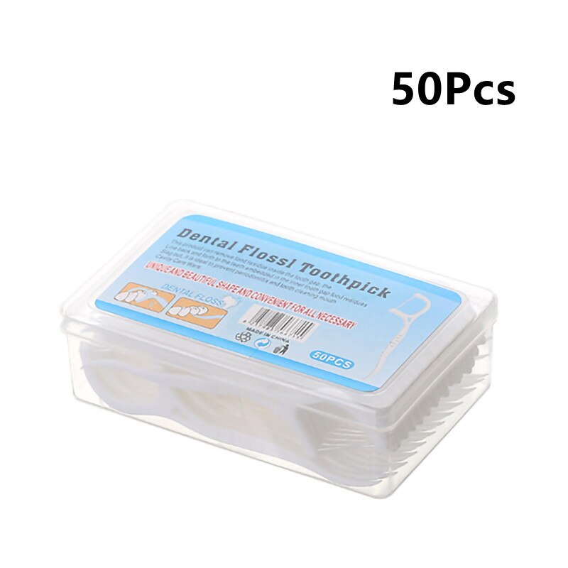 50/100 Pcs Bow Shape High Tension Dental Flosser Interdental Cleaning Tool Ultra-fine Flossing Teeth Stick Toothpicks Oral Clean: NUDE