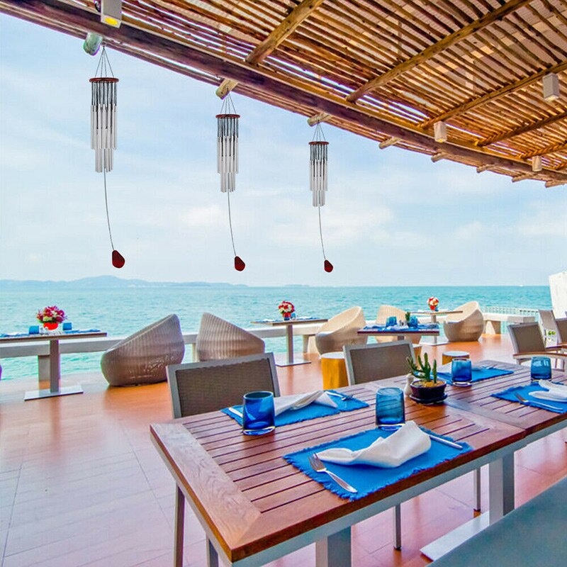 Newly Wind Chimes Outdoor Large Deep Tone Hanging Ornament Garden Home Mobiles Windchime TE889