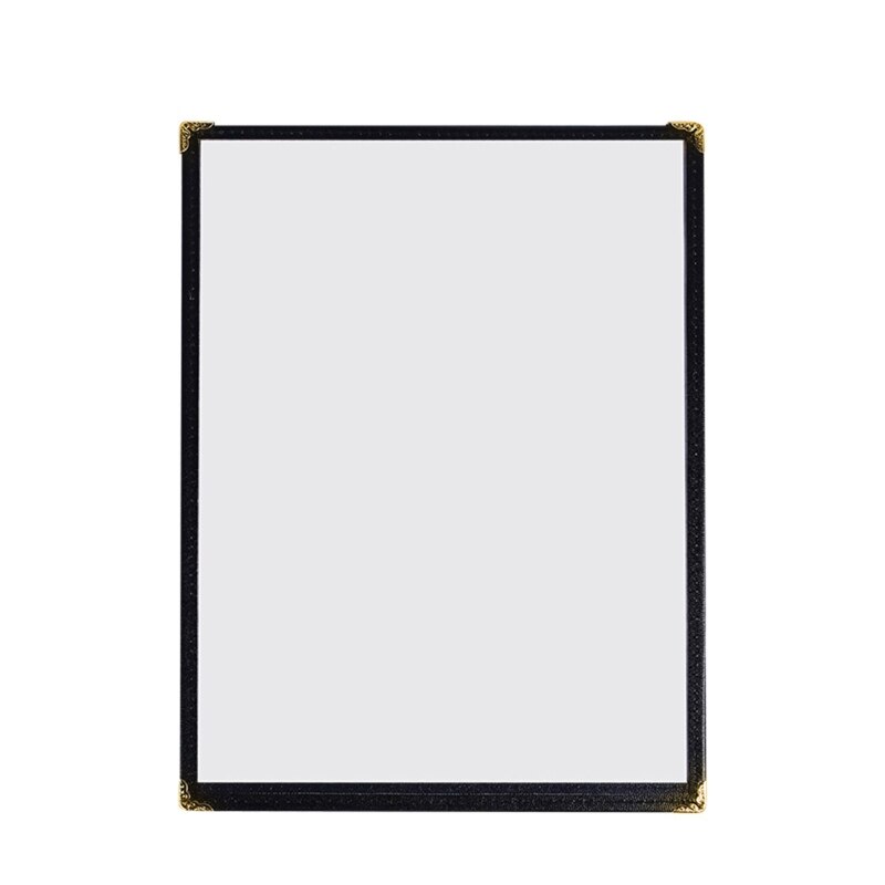 A4 PVC Transparent Menu Cover Protective Cover Restaurant Menu Paper Holder Cover for Bar Cafe Milk Coffee Shop Food Books: A