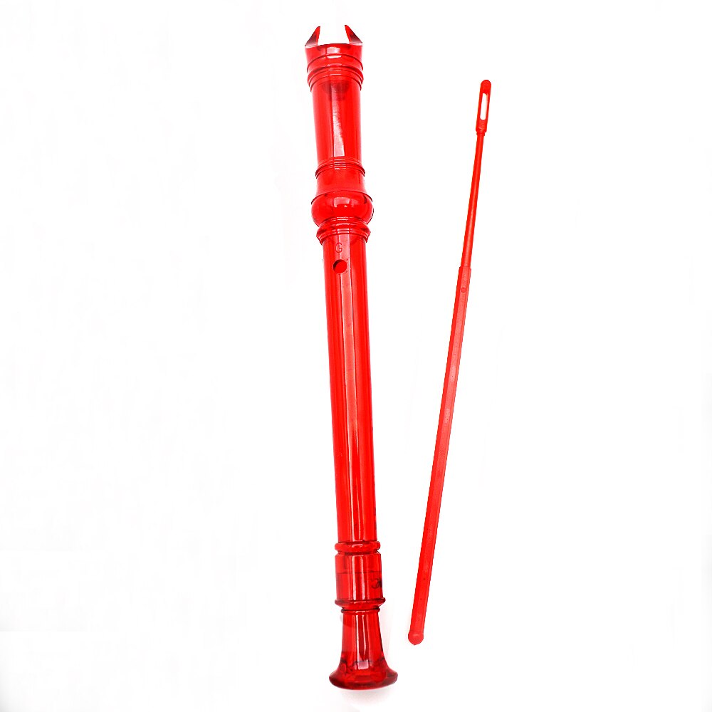 Durable Translucent Recorder With Cleaning Rod 8 Holes Clarinet For Student