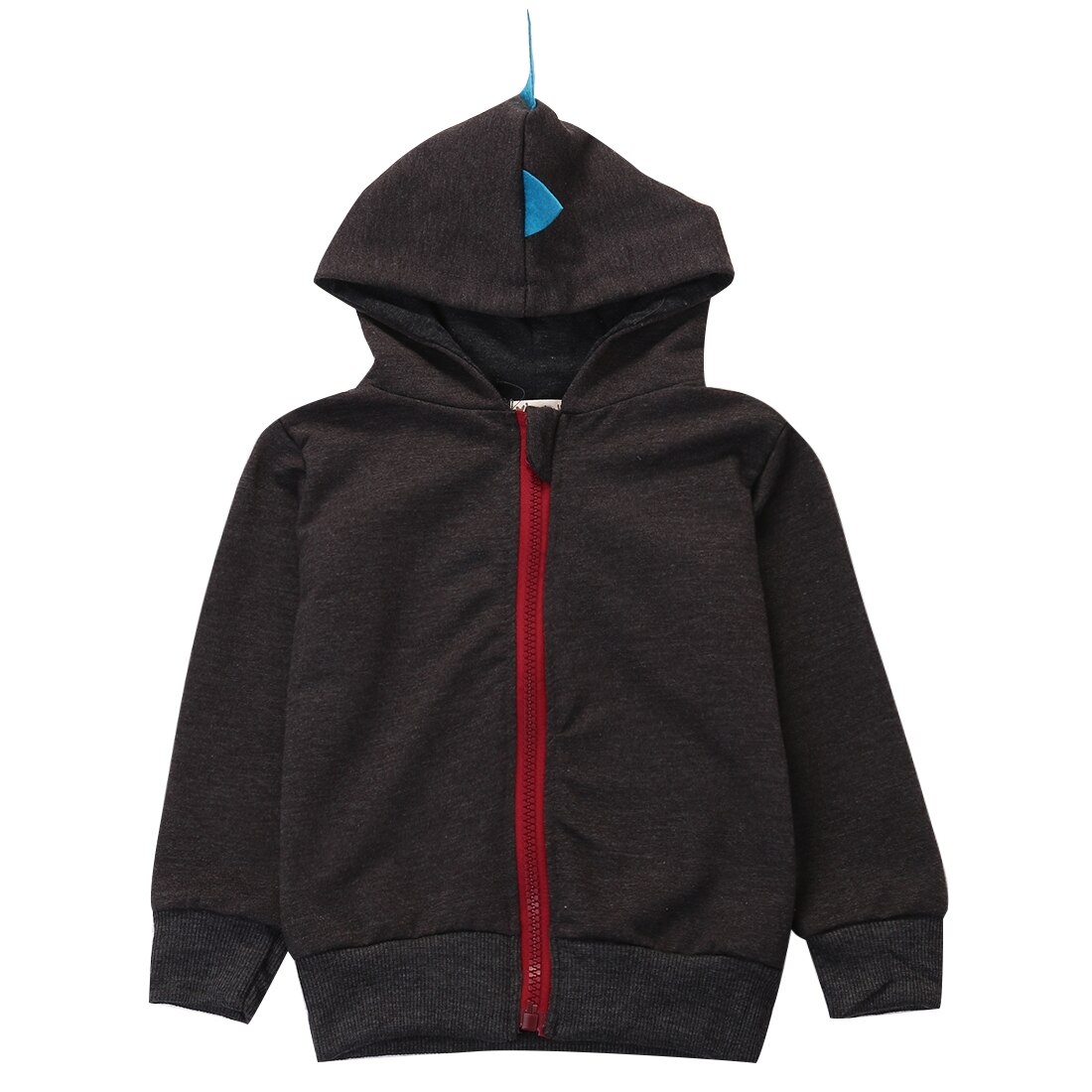 Pudcoco Brand Dinosaur Hooded Kid Baby Boy Clothes Long Sleeve Tops Jacket Coat: Dark Grey / 12M