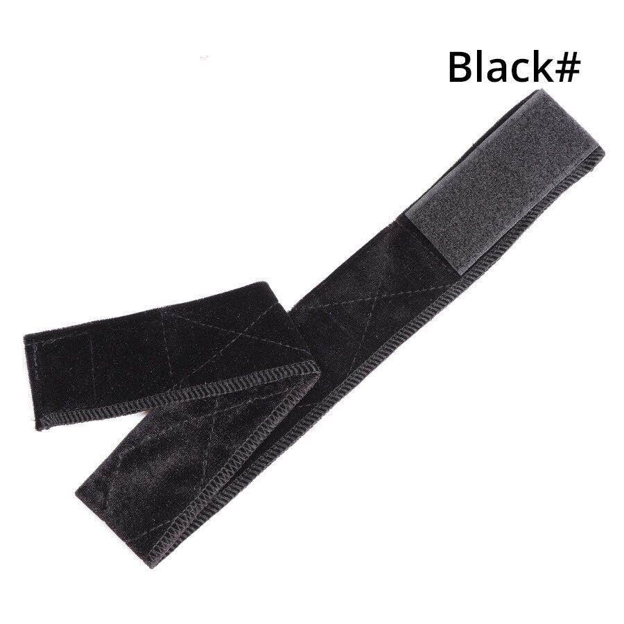 Wig Elastic Velvet Hair Band，Female Hair Band Making Wig Cap，Grip Headband,Adjust，Black Beige Brown Dark Brown Skin Tone: black