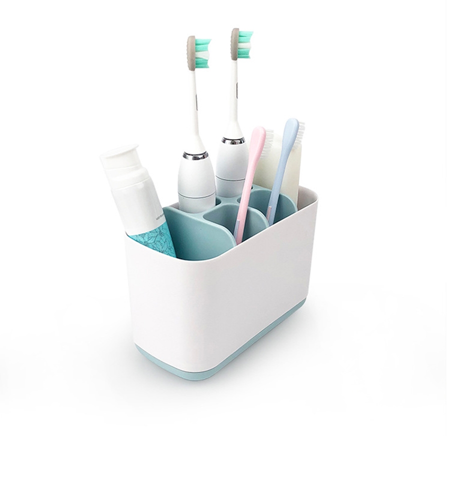 4 farver tandbørsteholder sag barbering makeup børste elektrisk tandbørste tandpasta holder arrangørstativ badeværelse tilbehør