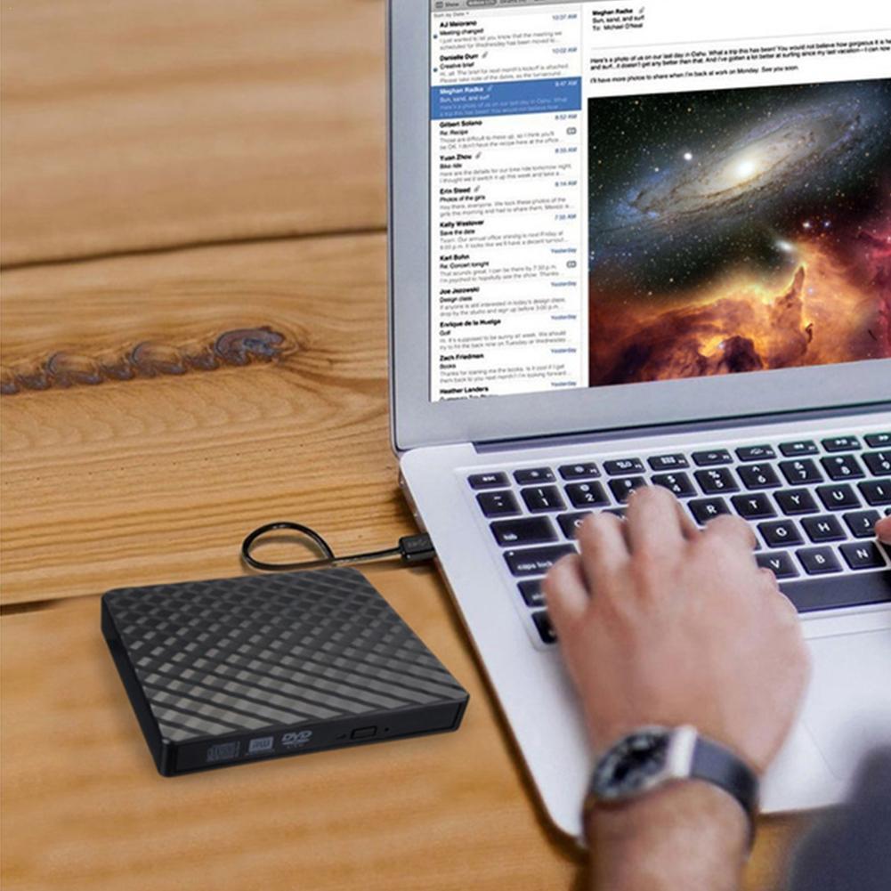 USB 3.0 External DVD Burner Writer Recorder RW Optical PC ROM For Laptop Drive Burner Dvd Supplies CD/DVD Player Player Rea U9P7