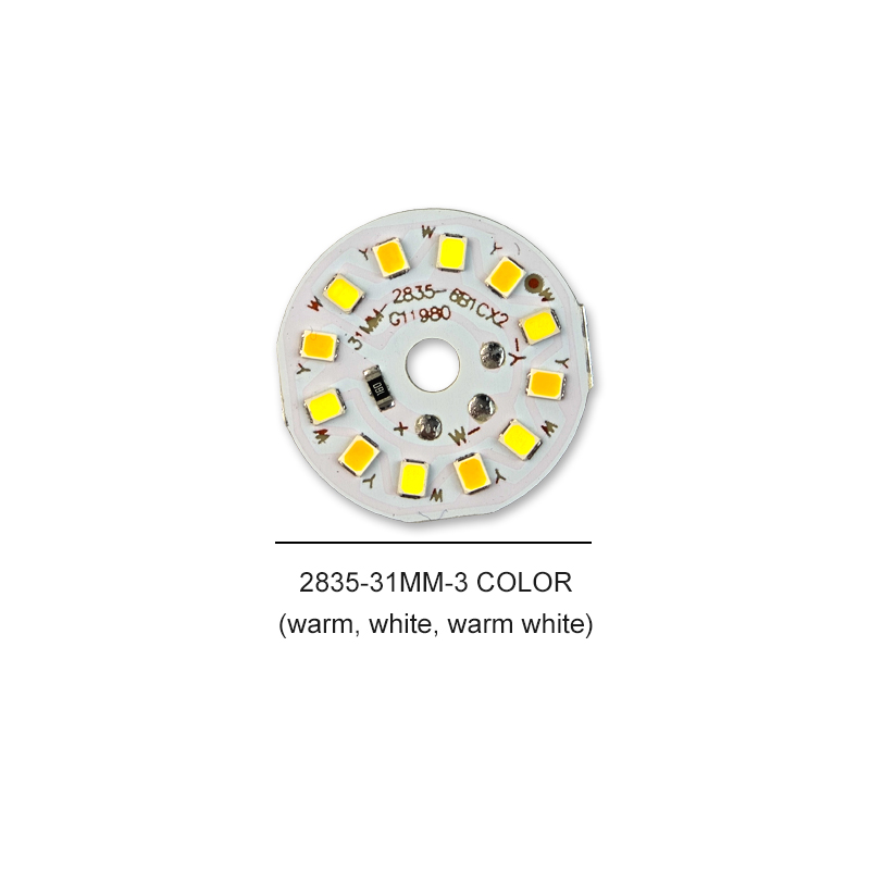 3/5/10PCS Round LED Light Board DC 5V 3W Low Voltage 5730 2835 SMD LEDs 3000K Warm or White 6000K Dimmable Bulb Lamp Panel: Gold / B15