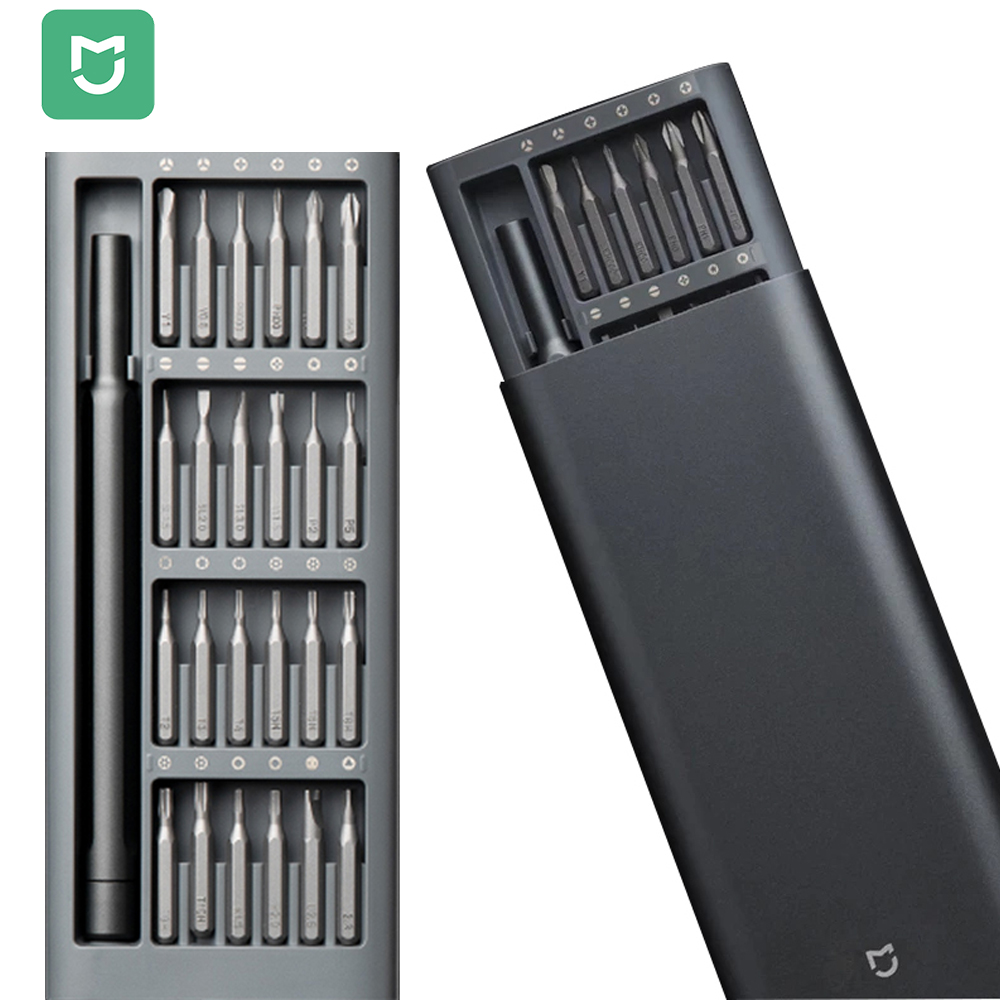 Kit de destornilladores de uso diario Original Xiaomi, 24 puntas magnéticas de precisión, caja de aluminio, juego de destornilladores DIY para MI Xiami Xiomi Home