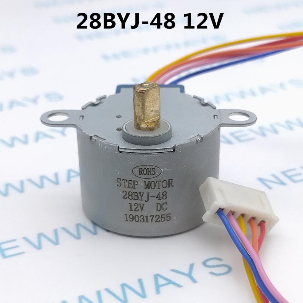 1 stk stepper motor 28 byj -48-12v dc12v uten uln 2003 bred stepper motor 28 byj 48-12v