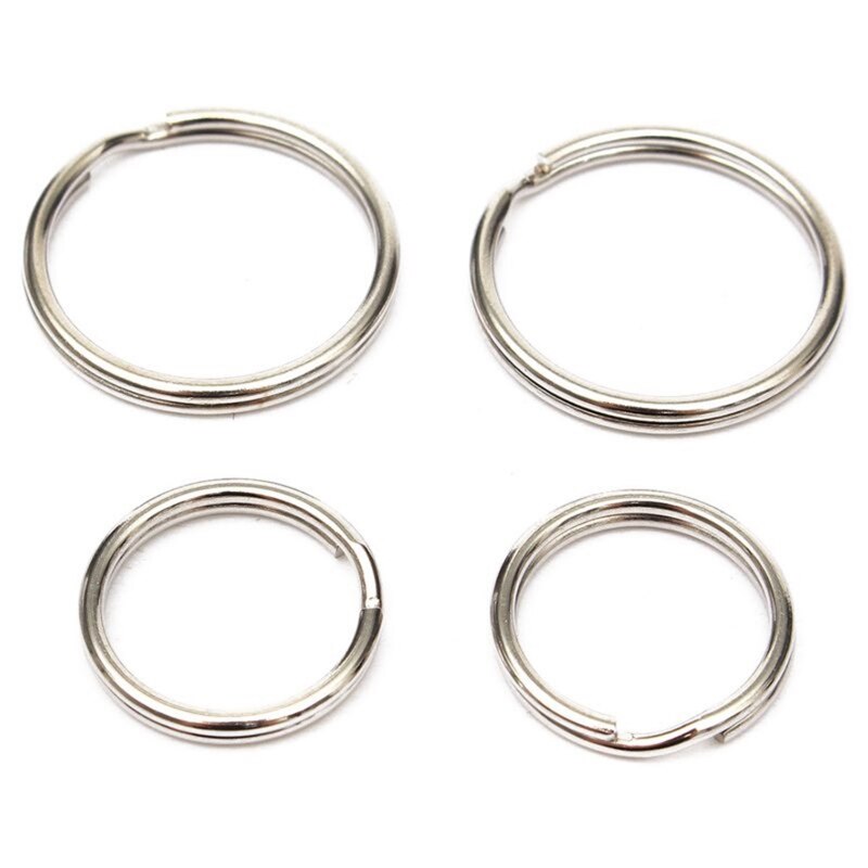 Best 1050 Pcs Split Keyring Keychain Key Ring Loop Holder Clasps Keyfob Connector, 1000 Pcs 8mm & 50 Pcs 25mm