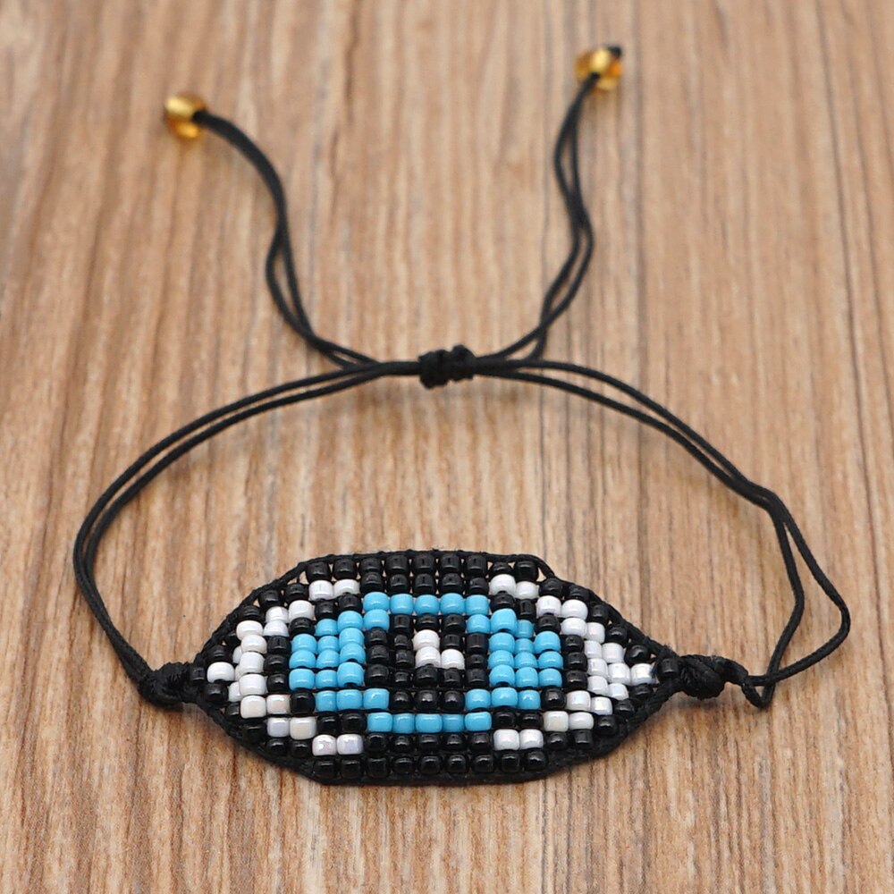 Go2Boho bijoux mauvais oeil Bracelet femmes Bracelets amitié Miyuki gros Bracelet Chic Pulseras Mujer Moda: MG-B180206B