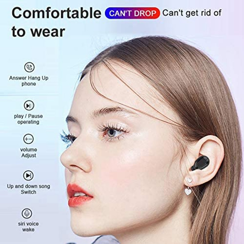 Bluetooth 5.0 Oortelefoon Draadloze Led Display Tws Stereo Sport Waterdichte Stereo Oordopjes Headset Hoofdtelefoon-Roze