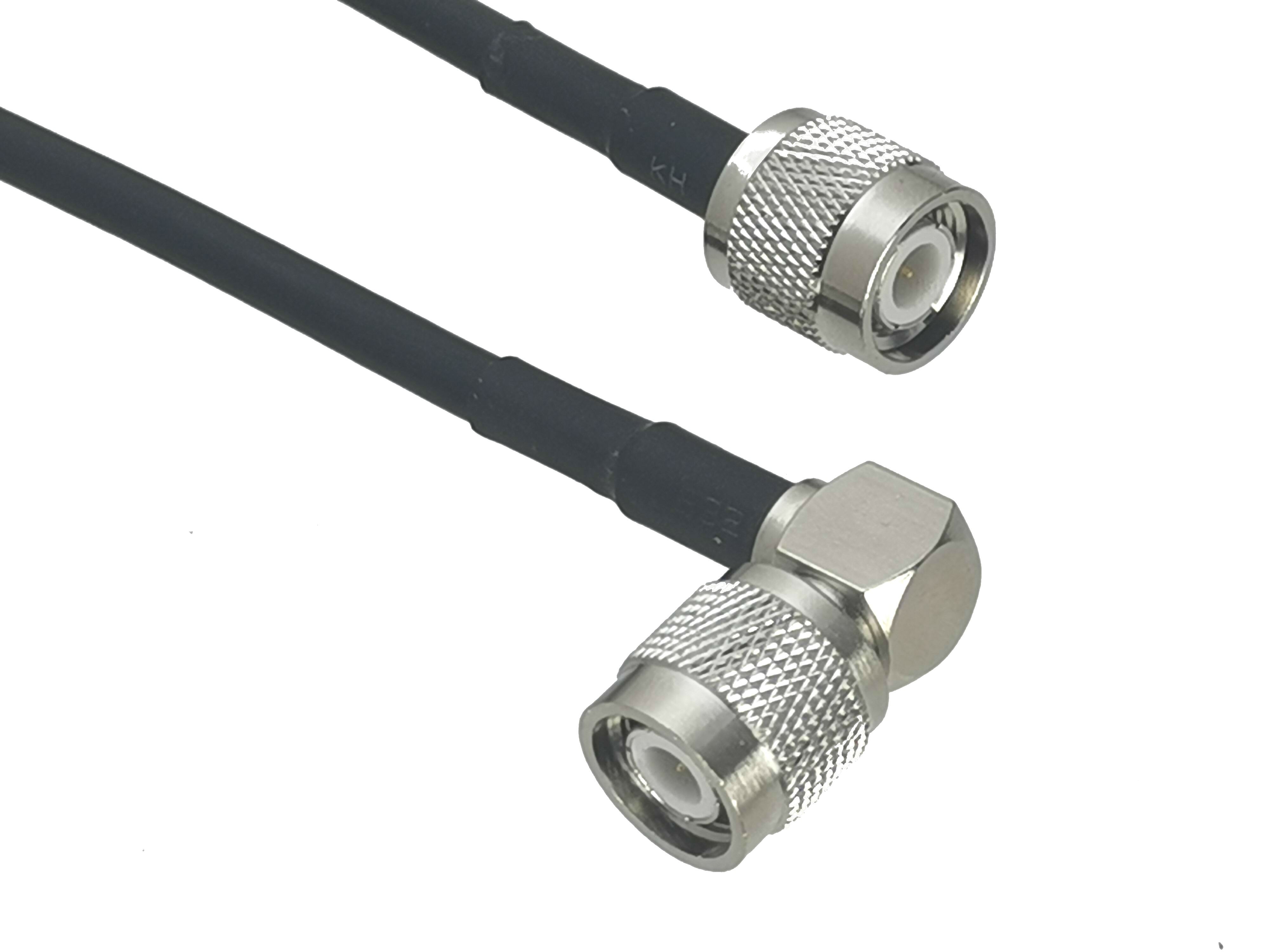 RG58 TNC Stecker auf TNC Stecker Rechten winkel Stecker RF Jumper zopf Kabel 6 zoll ~ 20M