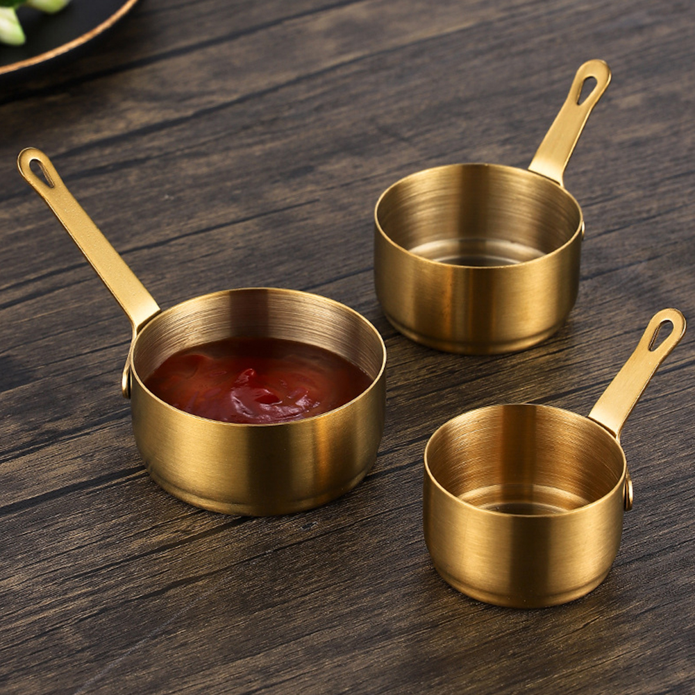 Roestvrijstalen melkpot Steelpan Anti-aanbak kleine pan Minipotten met handvat voor het opwarmen van melkkokken Papnoedels