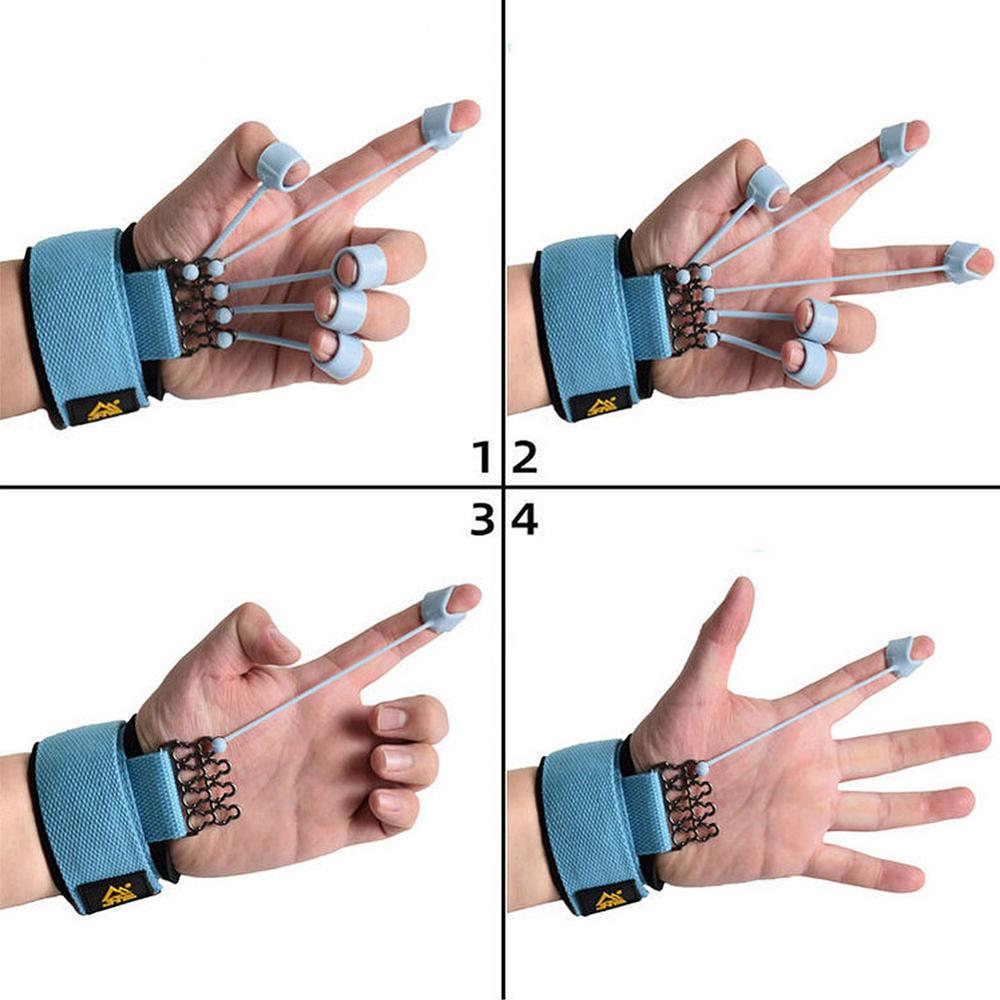 Finger Extensor Strengthener Hand Exerciser Trainer with Resistance Band Stretcher Arthritis Wrist Training Therapy for Guitar
