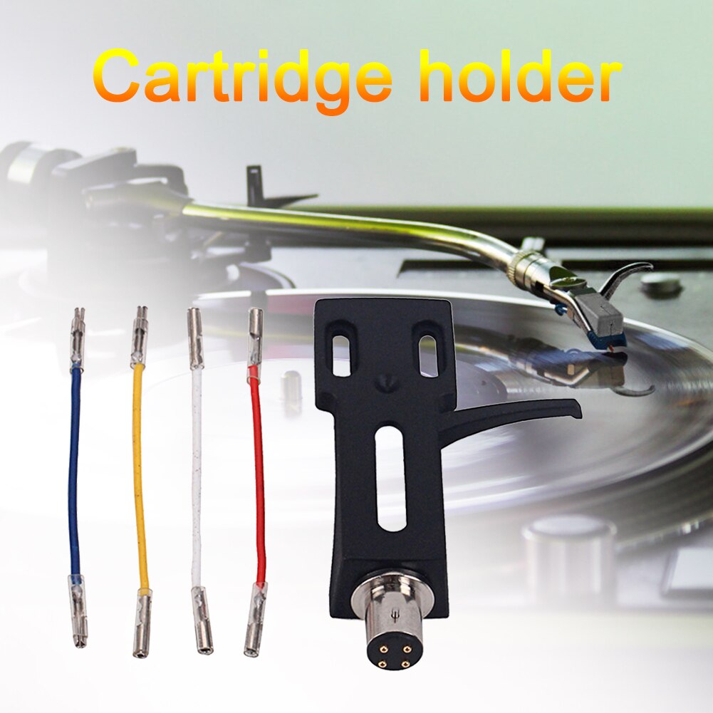 Universele Draaitafel Headshell Monteren Metalen Phono Cartridge Vervanging Fonograaf Hoofd Houder Met Stylus Lood Draad