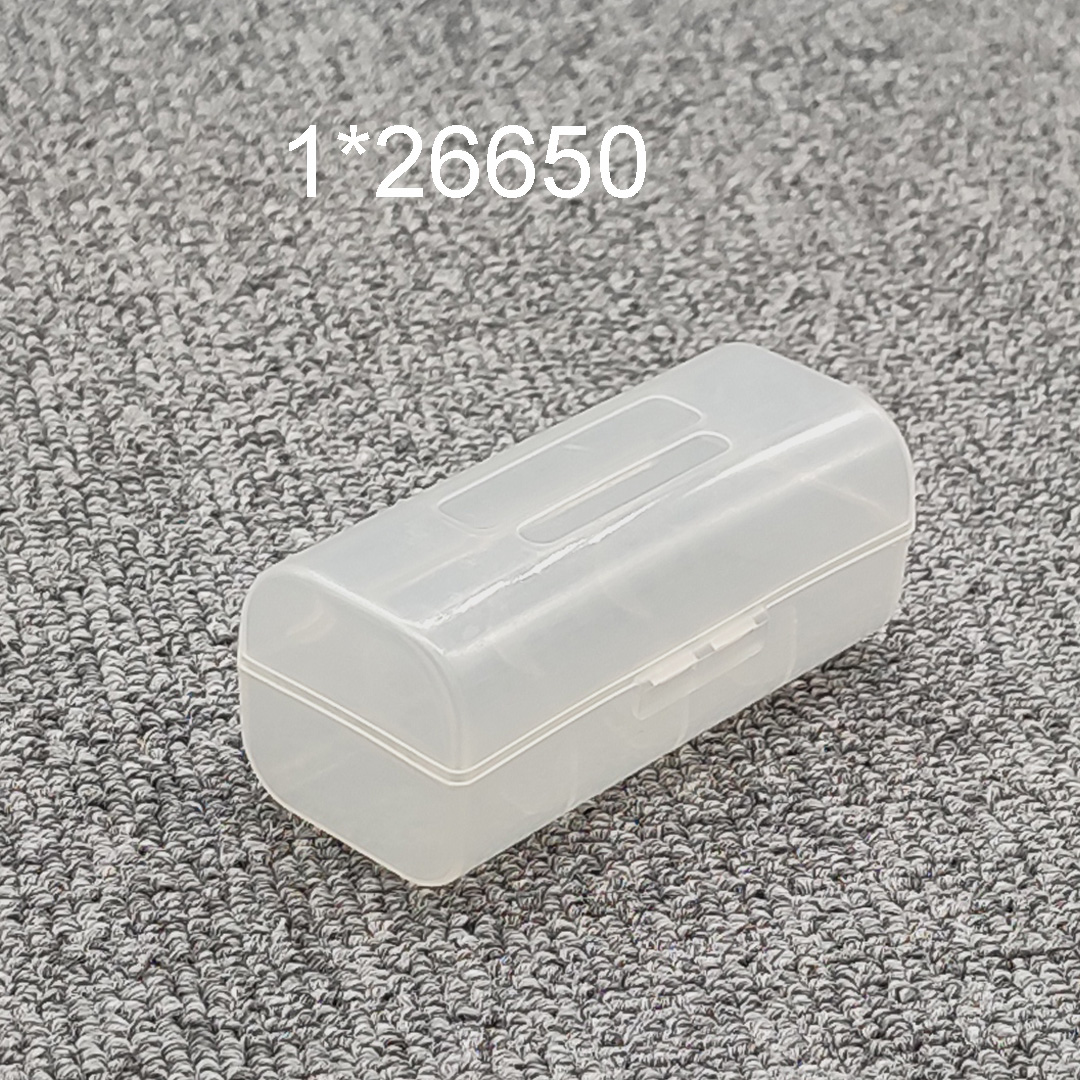 26650 18650 Pudełko robić przechowywania baterii Twarde etui z uchwytem na akumulator 4 18650 4AA 4AAA Plastikowa obudowa przezroczysta: BIAŁY